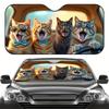 1Pcs Dream Butterfly Pattern Windshield Sunshade UV Rays Heat Blocker Keeps Vehicle Cool Unique Design Fit Sedans SUVs Trucks