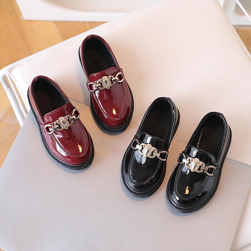 Boys' Fashionable Soft-Soled Leather Shoes - 2024 Spring/Autumn British Style