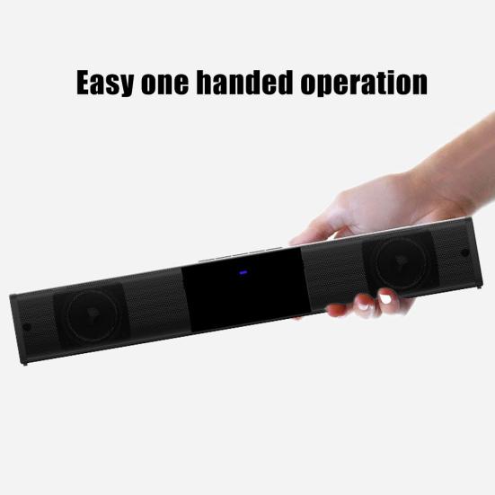 BS-28A Tragbarer Bluetooth-kompatibler Stereo-Lautsprecher UKW-Radio TF-Karte Heimkino-Soundbar