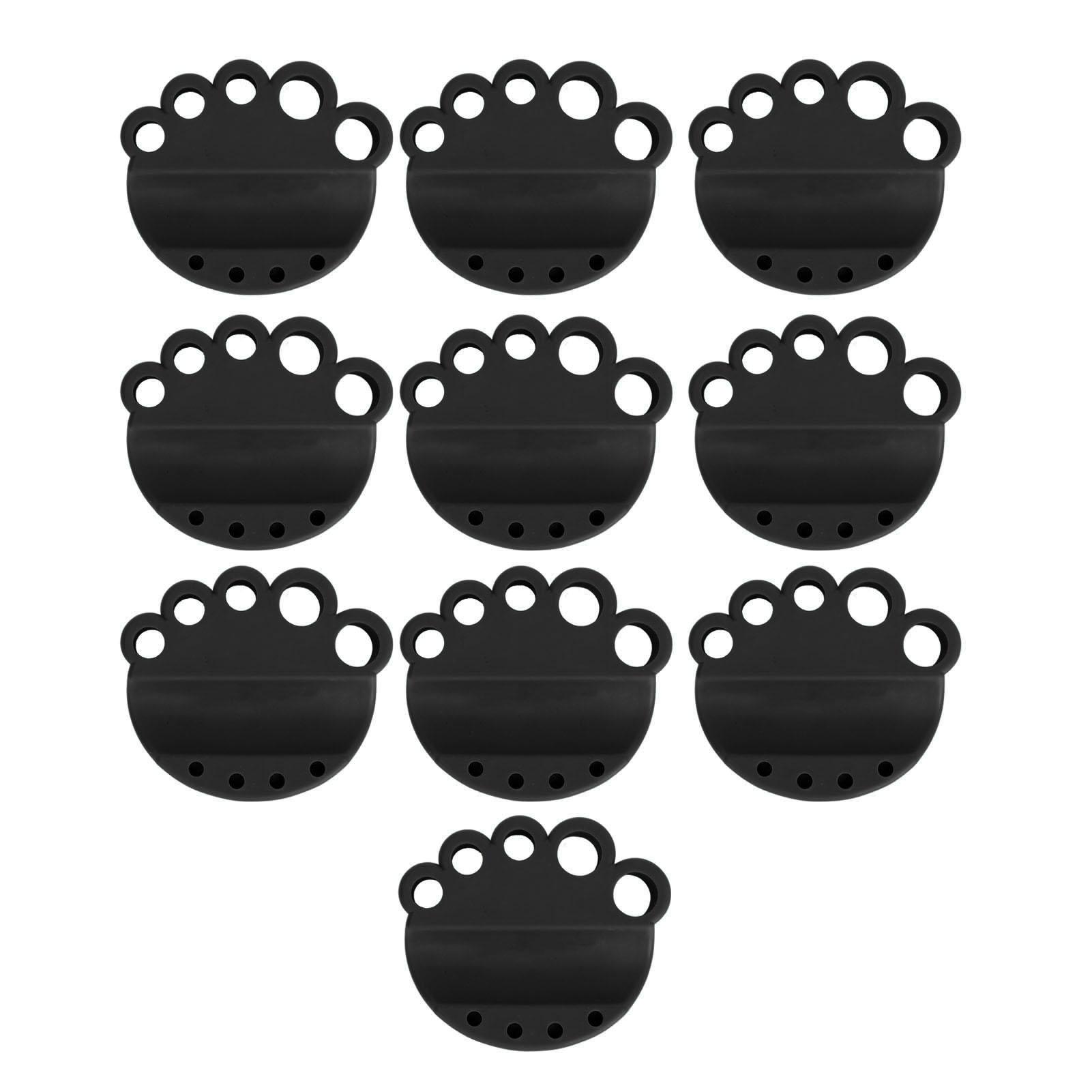 10PCS Ink Cup Holders Silicone Safe Washable Reusable Stable Portable Pigment Ink Cup Holders Black