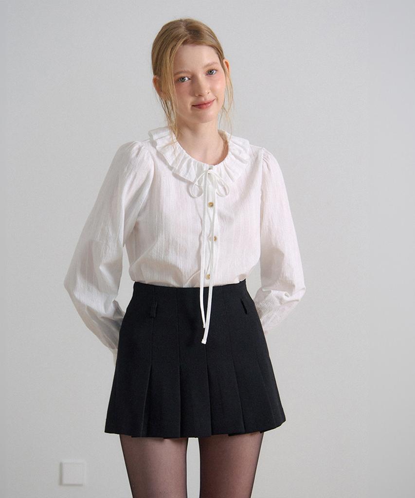VEM.VER Pleated Mini Skirt_Black