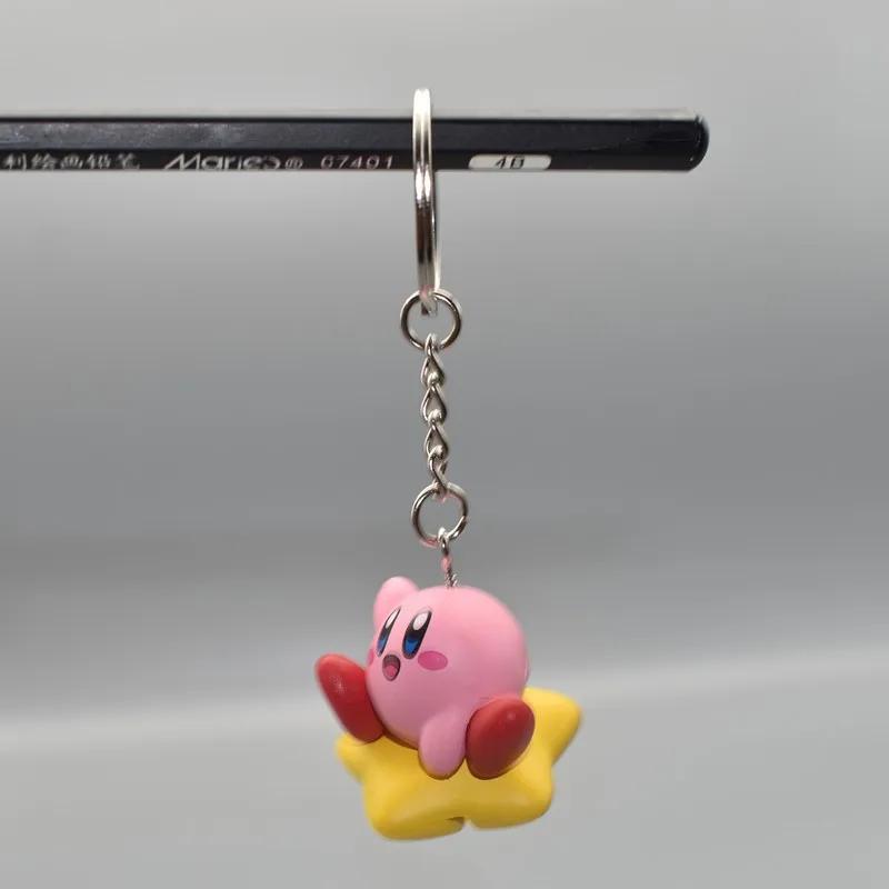 Anime Super Cute Kawaii Kirby Figures Keychain Toy Portable Pendant Handmade Room Decoration Popular Birthday Gifts