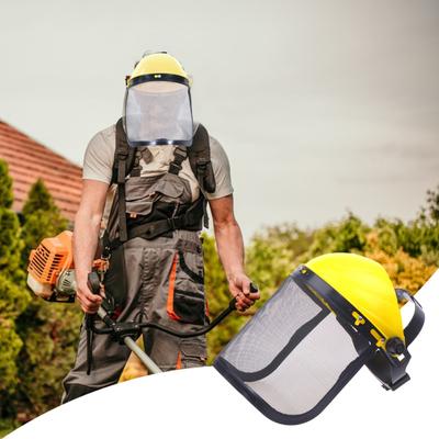 מגן פנים למסור שרשרת, מסכת בטיחות להגנה מלאה, מגן פנים מרשת, מגן פנים נגד התזות, לעבודות גינון, גינה וחיתוך עץ