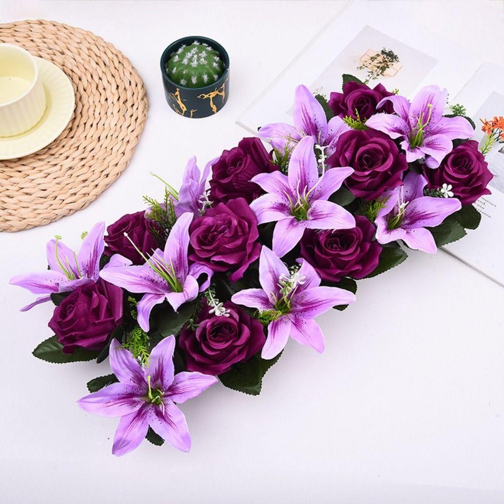 Arch Decoration Artificial Flower Simulated Rose Arch Realistic Luxury Background Wall Lifelike Wedding Flower Wall Party Stage