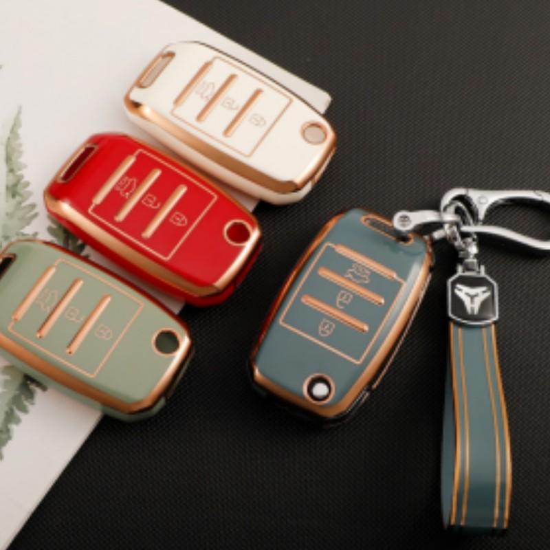 Etui clés de voiture porte-sac porte-clés pour Kia K2 K3 K5 Ceed Cerato Sportage Picanto Optima Rio3 Sorento Forte Stinger 2017 2018