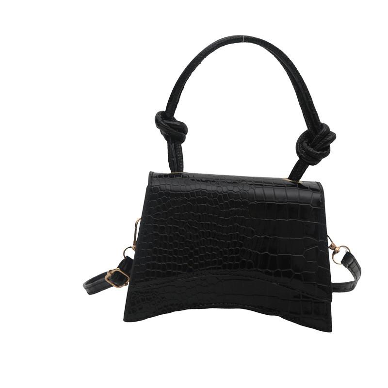 Stylish Korean Version Mini Square Bag For Women With Chic Crocodile Texture Design