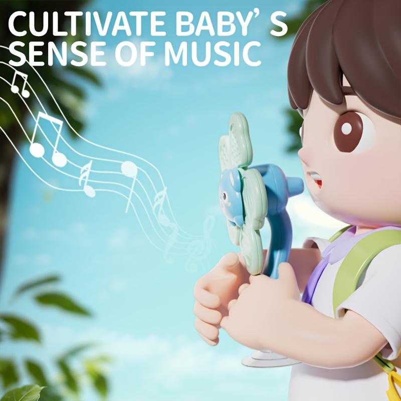 Baby Suction Cup Windmill Toy - Manual Rotating Wind- Spinner with & Bear Animal Shapes, Sensory Motor Skills Development