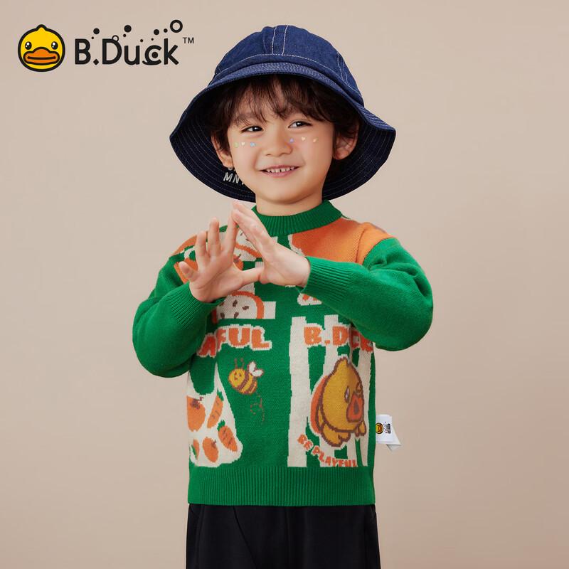 B.Duck Boys' Cartoon Knit Pullover Sweater