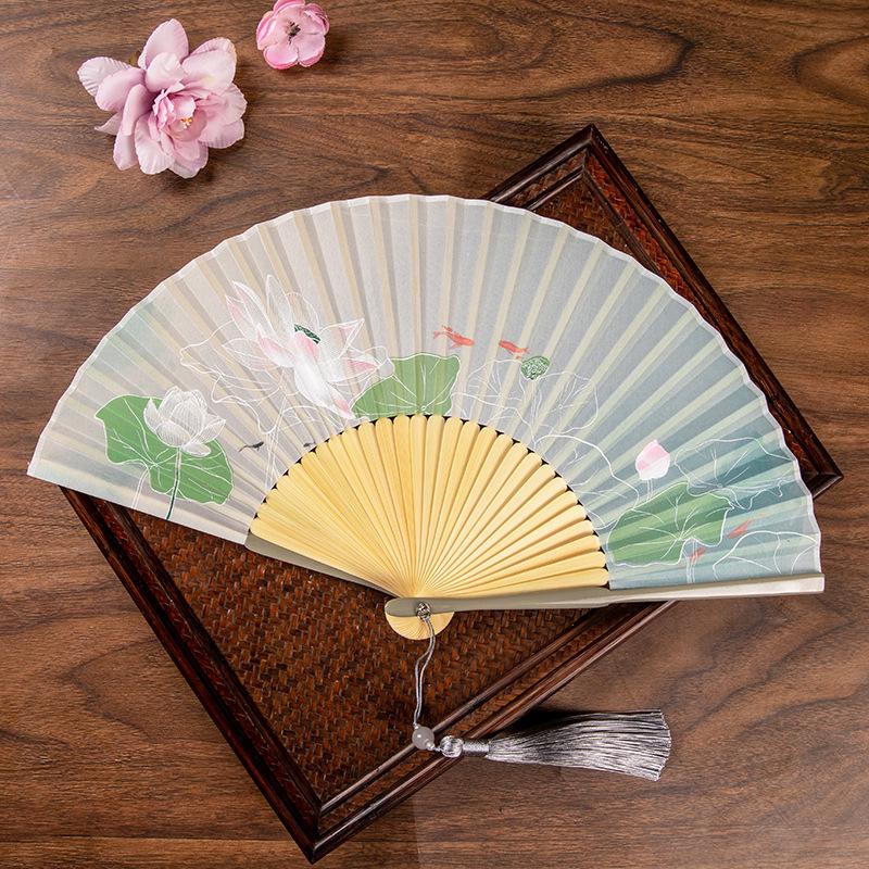 Gradient Cheongsam Style Hanfu Dance Folding Fan