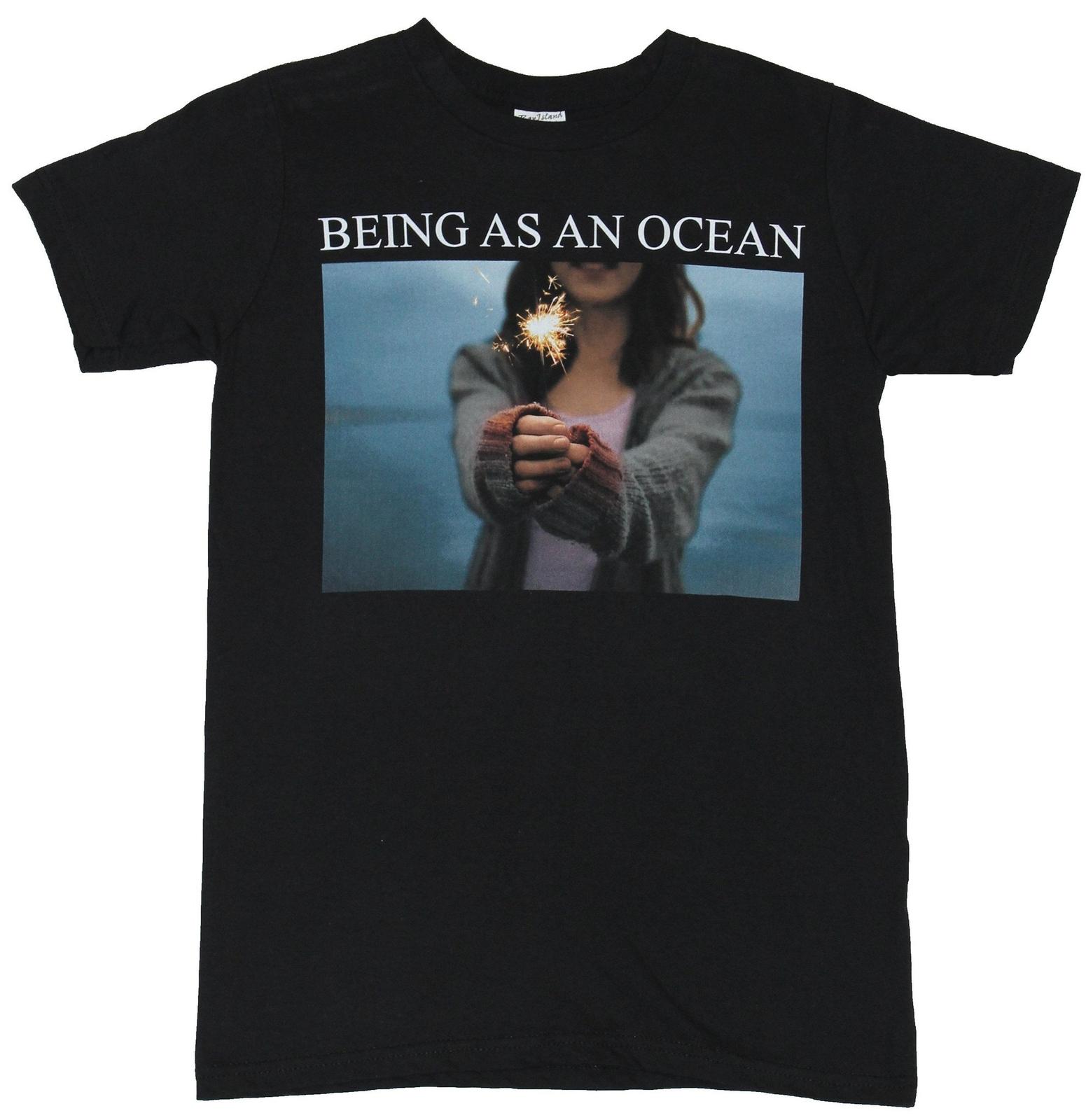 Being as An Ocean Mens T-shirt Sparkler Girl Photo Image Under Name XXXL