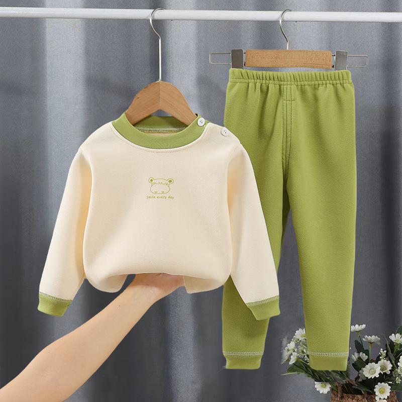Winter Kids Thermal Underwear Set Cation Warm Cozy Soft Teenage Boys Girls Underwear Set Long Johns Solid Kids Thermal Clothing