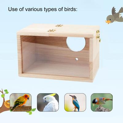 1 Set Scatola per allevamento di uccelli Trasparente Bordi lisci Uccelli da esterno Pappagallo Parrocchetto Cockatiel Fornitura da giardino