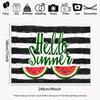 2D Watermelon "Hello Summer" Backdrop for Beach Party and Summer Themed Decor