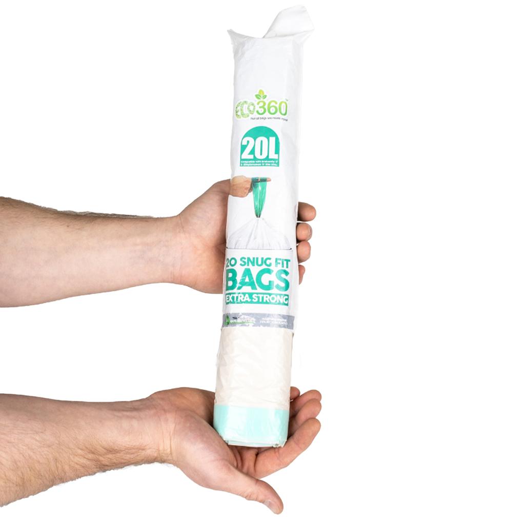 Eco360 Ekstra Sterke Kjøkkenavfallsposer med Snøring 20L 20pk