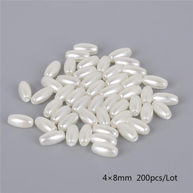 Белые бусины из слоновой кости 4*8mm lvory