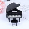 1:12 Dollhouse Miniature Black Wooden Grand Piano With Stool Model Play Toys