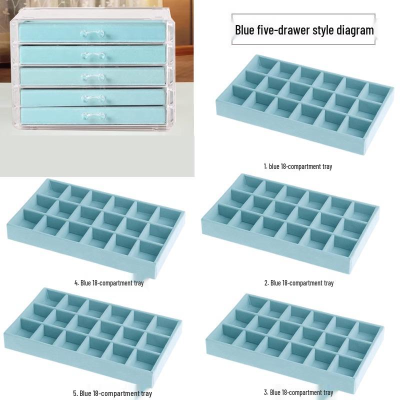 Wielopoziomowe pudełko na biżuterię na kolczyki i małe przedmioty - Przechowywanie i organizacja w domu