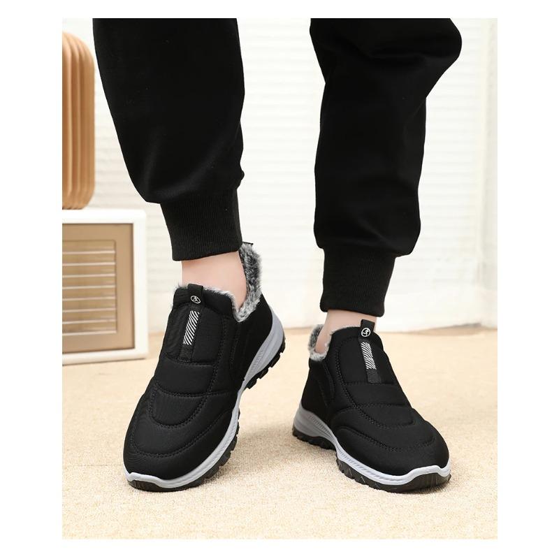 Fashion Winter Snow Boots Men Outdoor Plush Shoes Hiking Ankle Boots Comfortable Men Warm Shoes Work Shoes Footwear Man Sneakers