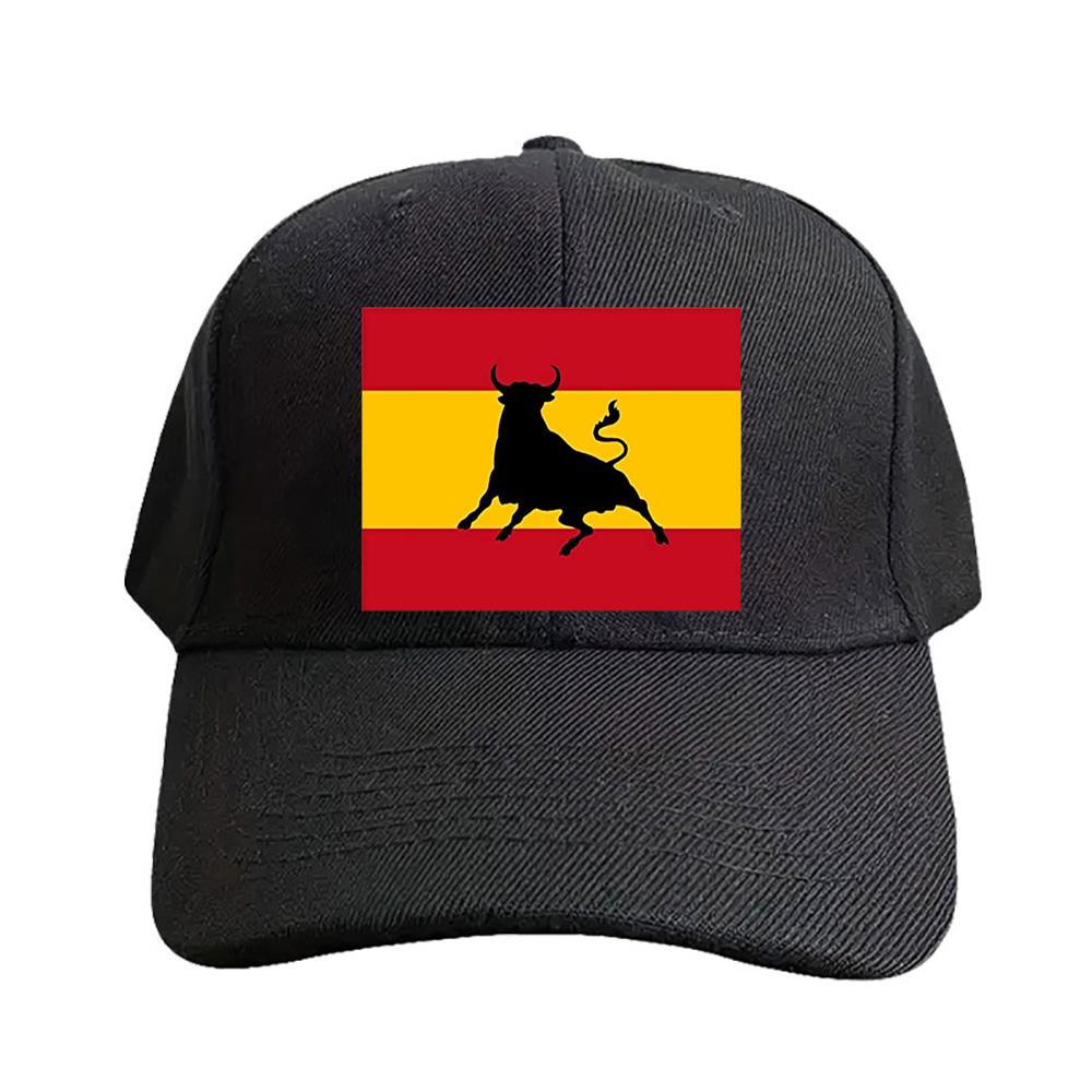 Spanish bull flag Woman Man Baseball Cap Adult Adjustable with Curved Brim Hiking Fishing Hat sun protection sun hat