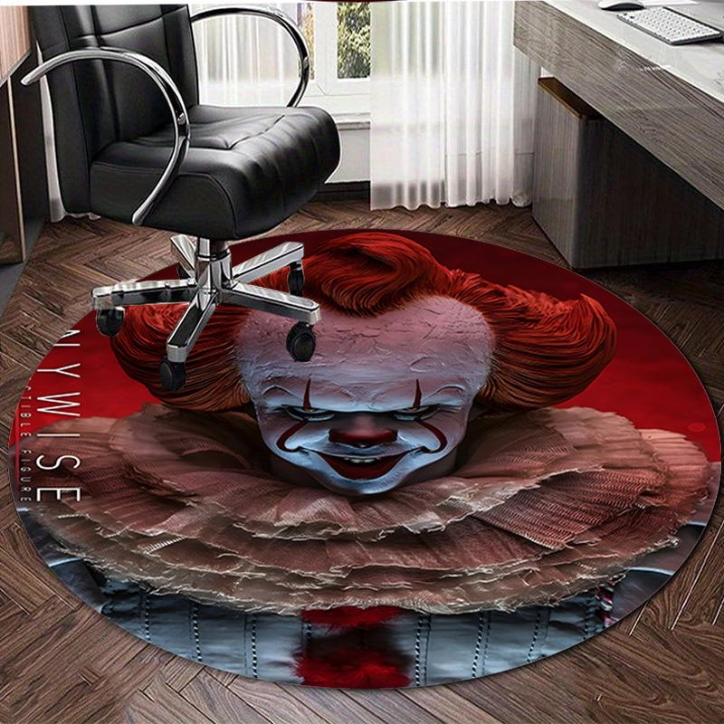 1pc Pennywise2 Design Printed Area Round Carpet for Bedroom Living Room Home Decor Rugs Mat Non Slip Mat Rug for Bedside