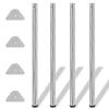 Day and Night - 4 Height-adjustable Table Legs 1100 Mm Chrome Color
