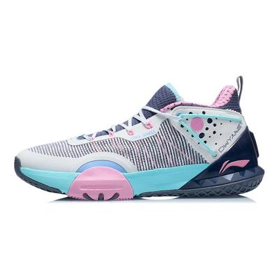 Li Ning All Day 6 V2 Cushioning Anti-Slip Wear-Resistant Breathable Supportive Mid-Top Basketball Shoes Men Basketball Shoes Gray White ABPR029-3
