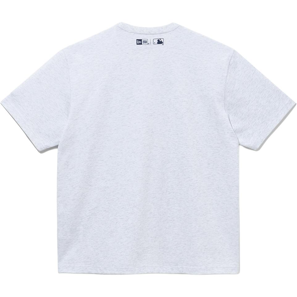 New Era MLB Los Angeles Dodgers Logo Letter Crew Neck Short Sleeve T-Shirt Unisex Tops Heather-Gray 14405334