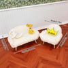 1:12 Dollhouse Miniature Sofa Chair Soft Single Sofa Double Sofa With Pillow Trendy Toys Doll Home Furniture Decor Toy