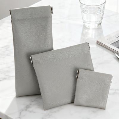 Pochette à fermeture pression Faux cuir Porte-monnaie portable Mini sac cosmétique Organisateur pour rouge à lèvres Bijoux Écouteurs Rangement de câbles