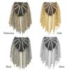 Crystal Brooch Shoulder Board Epaulets Jacket Vintage Brooch  Stage performance