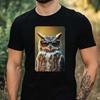 T-Shirt Herren Eule Mit Sonnenbrille Motiv Baumwolle Größe XS Bis 5XL