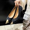 2025 Fashion Women Pumps Shoes High Heels Vintage Sexy Genuine Leather Party Summer Pointed Toe Office Shoes Spring 34-39