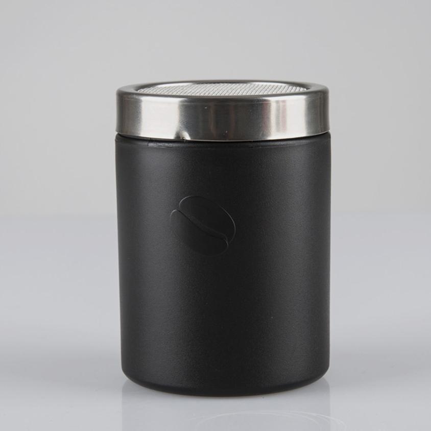 

95x70 Stainless Steel Sprinkle Cocoa Cinnamon Sugar Gauze Mesh Jar Seasoning Bottle Fancy Coffee Powder Duster Pepper Shaker Can чёрный