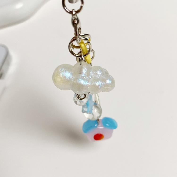 Meteors Rain Cloud Cottage Beaded Phone Chain Jewelry for Birthday Christmas
