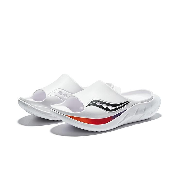 Saucony Cradle 2 EVA Skeleton Slip Resistant Slide Slippers Unisex White Orange Black S28903-2