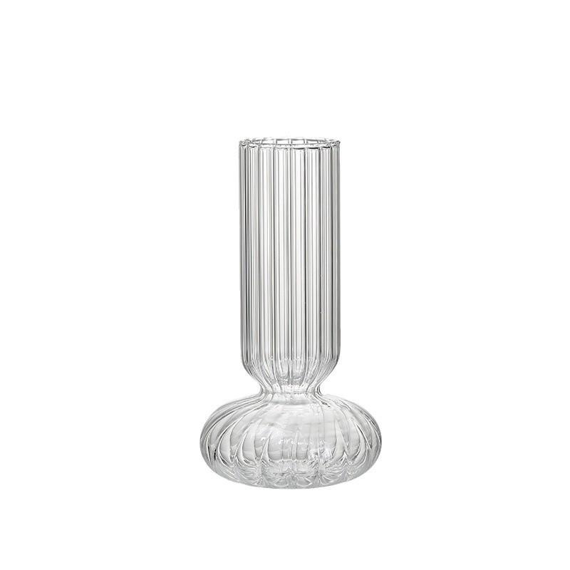 High-End Glass Tabletop Vase - Elegant Decorative Ornament for Fresh Flowers