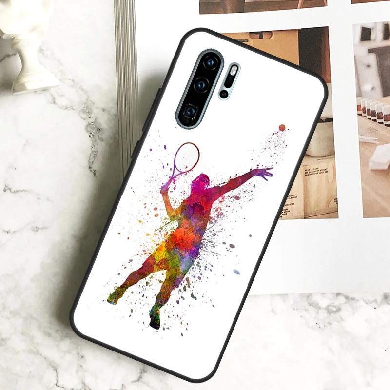 Tennis Racket Tennis Ball For Huawei Nova 10 SE 9 11 Pro Y60 Y70 Y90 Y61 Y91 Y72 Y73 12i 11i 8i P20 P30 P40 Lite Case