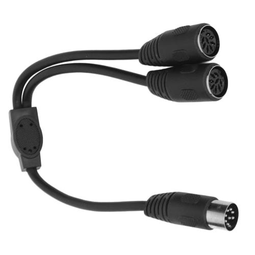 DIN 8-Pin Splitter Adapter Cable, 0.8-Pin Male to 2.8-Pin Female DIN Cable, 8-Pin Signal Audio Connection Cable