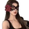 Halloween schwarze Blumenmaske Maskenball Spitze Halbgesichtsmaske Augenmaske Make-up Nachtmaske