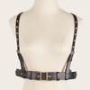 Spring Womens Punk Strap Style Waist Belt In Faux Leather With Iron Buckle For Casual Streetwear