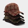 Retro Personality Fashion Broken Edge Ripped Plaid Baseball Cap Men's and Women's Street Casual Versatile Trend Shade Cap
