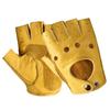 Men's & Women's Retro Half-Finger Non-Slip Cowhide Cycling Gloves for Autumn/Winter