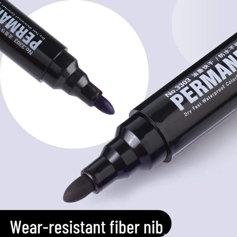 Dele Oil-Based Permanent Marker Pen, 10-Pack