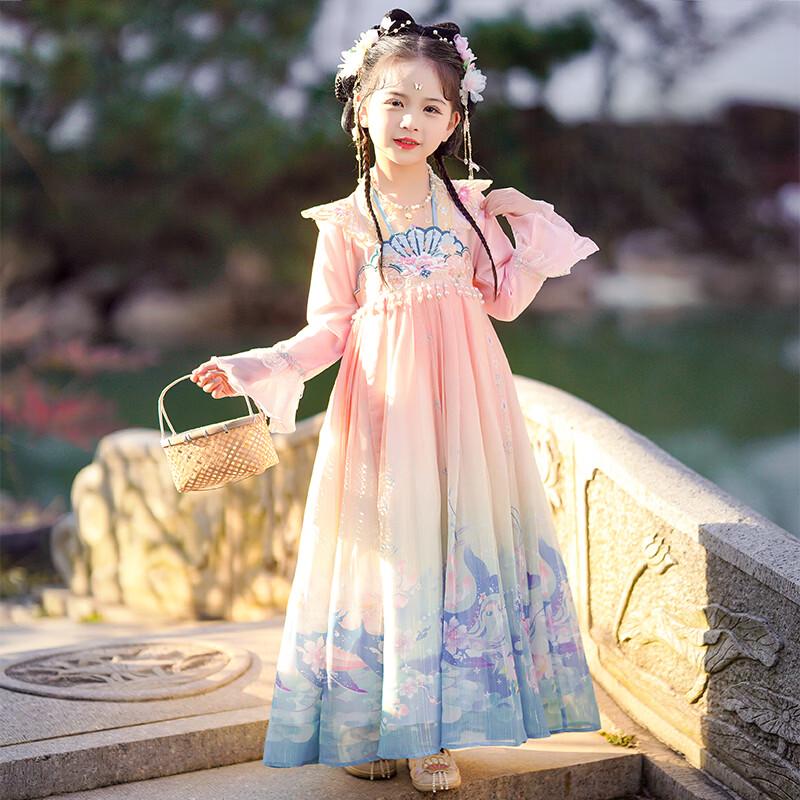 Bamino Girls' Summer Hanfu Princess Dress