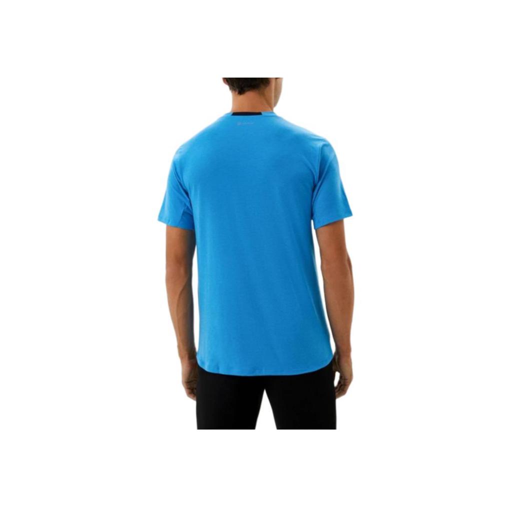 Adidas Sports Breathable V-Neck Casual Short Sleeve T-Shirt Men Tops Lake-Blue HB9199