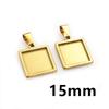 5pcs Stainless Steel 10x25mm 10x50mm Inner Size Rectangle Square Pendant Cabochon Blank Base Setting Tray for DIY Jewelry Making