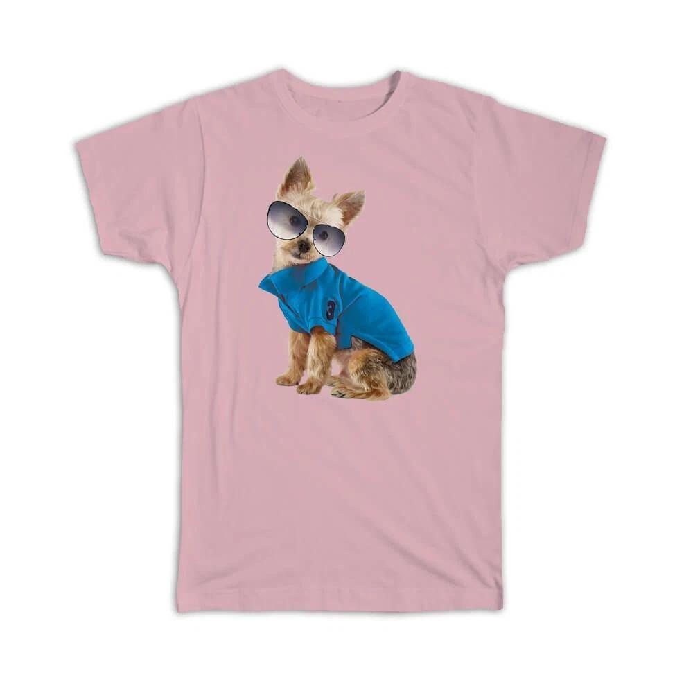 

Gift T-Shirt : Yorkshire Puppy Cute Pet Animal Dog Glasses Polo Shirt Abstract XL
