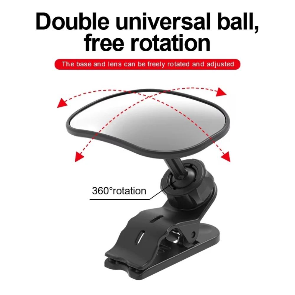 Car Rearview Mirror Wide View Safety Mirror For Infant Car Seats Clear Reflection 360° Adjustable with Clip and Adhesive Board