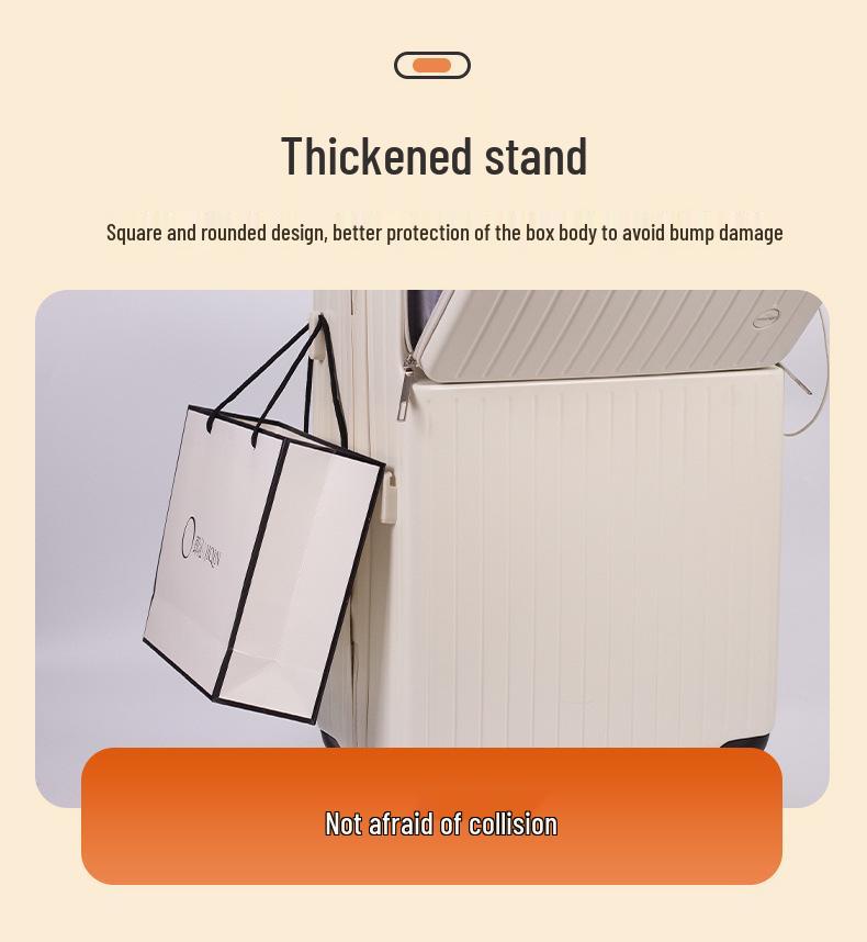 Stylish, Durable Large Capacity Trolley Case with Front Opening & TAS Lock