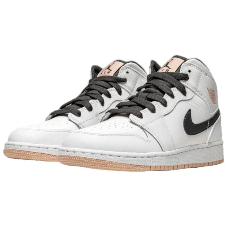 Air Jordan 1 Mid GS White Arctic Orange Kids Sneakers Anthracite 554725-180
